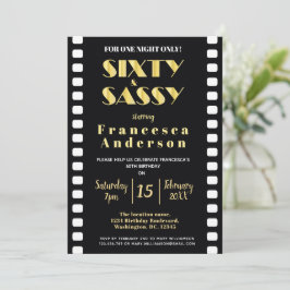 Sixy & Sassy Chic Black Gold 1920er Film Thema Einladung