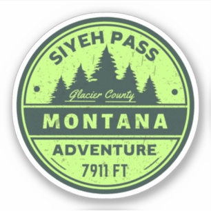 Siyeh Pass Montana Wanderwege Aufkleber