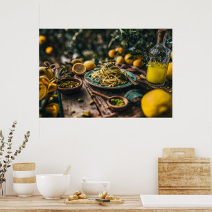 Sizilian Pistachio Pesto Spaghetti, Orchard Poster