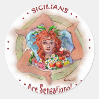Sizilianer sind sensationell runder aufkleber