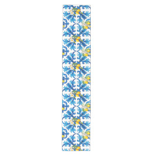 sizilianisch, Sommer, Zitrone, Mosaik, blau, Mittelgroßer Tischläufer