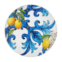 sizilianisch, Sommer, Zitrone, Mosaik, blau