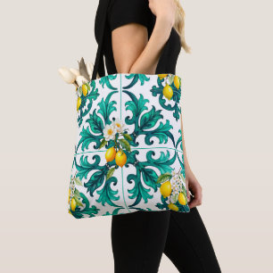 sizilianisch, Sommer, Zitrone, Mosaik, grün, Tasche