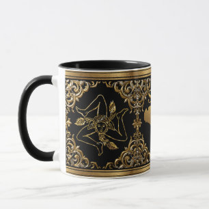 Sizilianische barocke Trinacria Design-Tasse Tasse
