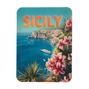 Sizilianische Blume Vintag Magnet