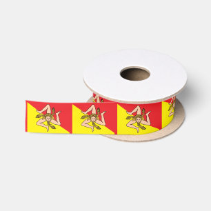 Sizilianische Flagge Band, Mode / Sport, Sizilien Satinband