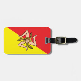 Sizilianische Flagge Gepäckmarke Gepäckanhänger