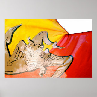 sizilianische Flagge Poster