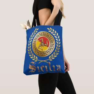 Sizilianische Flagge und Emblem-Geschenktasche Tasche