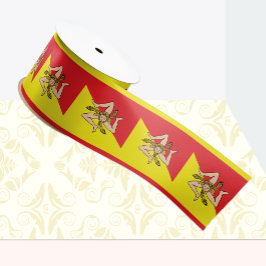 Sizilianische Flaggenbänder, sizilianische Patriot Satinband