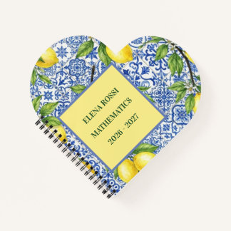 Sizilianische Fliese & Zitrone Personalisiertes Zu Notizbuch
