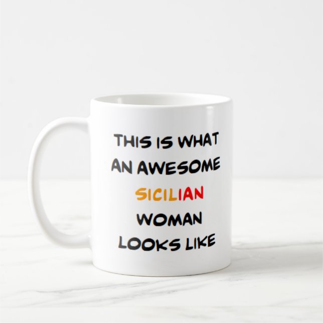 sizilianische Frau, phantastisch Kaffeetasse (Links)
