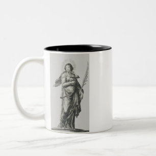 Sizilianische Heilige Agatha Vulkanische Gnade Kun Zweifarbige Tasse