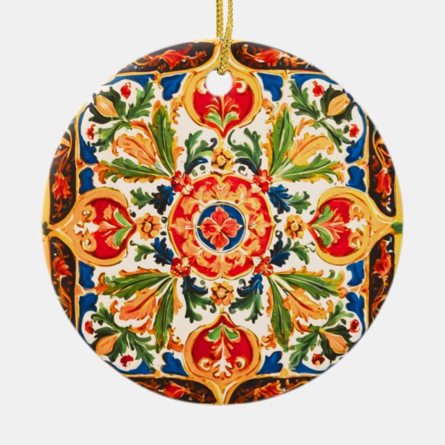 sizilianische Keramik Muster Ornament (Vorne)