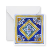 Sizilianische Keramik Tile - P2 - Flachkarte