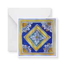 Sizilianische Keramik Tile - P2 - Flachkarte