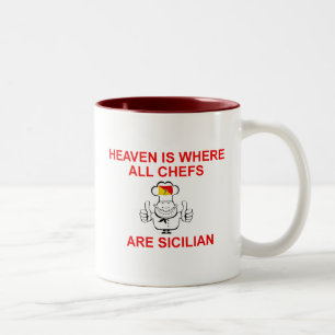 Sizilianische Köche Zweifarbige Tasse