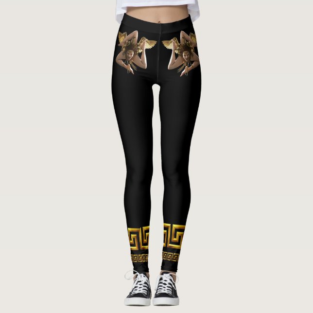 sizilianische Medusa Athletic Leggings (Vorderseite)