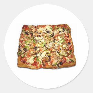 SIZILIANISCHE PIZZA-TORTE RUNDER AUFKLEBER