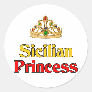 Sizilianische Prinzessin Runder Aufkleber