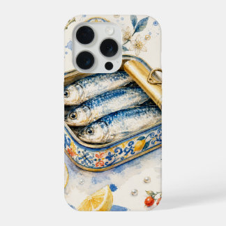 Sizilianische Sardinen-Wasserfarben-Kunst iPhone 15 Pro Hülle
