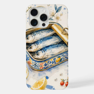 Sizilianische Sardinen-Wasserfarben-Kunst iPhone 15 Pro Max Hülle