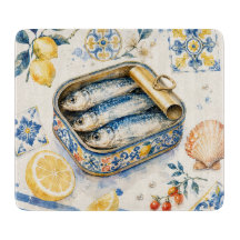 Sizilianische Sardinen-Wasserfarben-Kunst