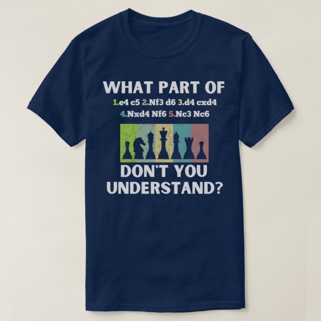 Sizilianische Verteidigung eröffnet lustige Zitate T-Shirt (Design vorne)