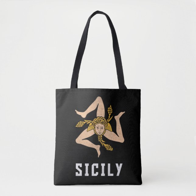 Sizilianische Vintage Stilflagge Tasche (Vorderseite)