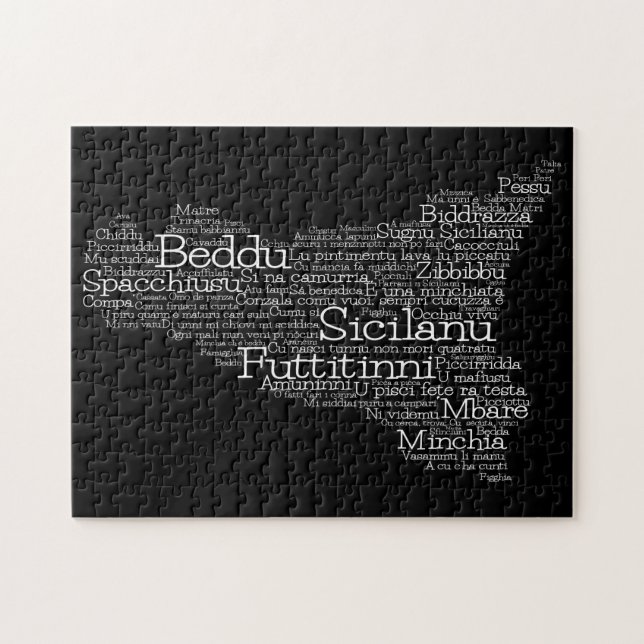 Sizilianische Word Map (Horizontal)