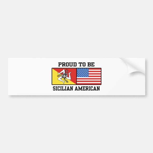 sizilianischer Amerikaner Autoaufkleber (Vorne)
