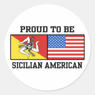 sizilianischer Amerikaner Runder Aufkleber