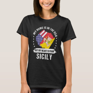Sizilianischer amerikanischer Patriot Grown Proud  T-Shirt