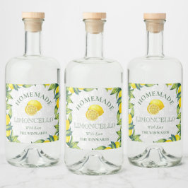 Sizilianischer Limoncello Centro Alkoholflaschenetikett