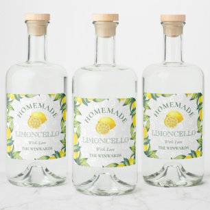 Sizilianischer Limoncello Centro Alkoholflaschenetikett