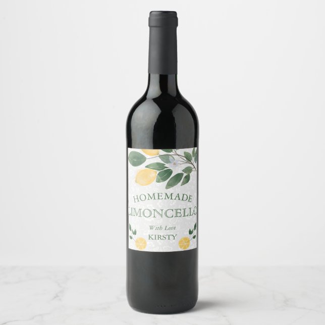 Sizilianischer Limoncello Centro Weinetikett (Vorderseite)
