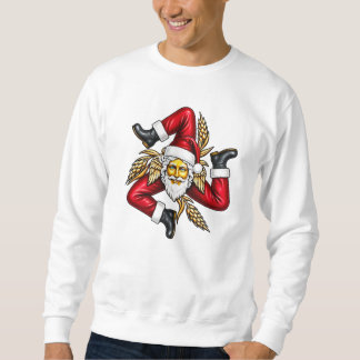 Sizilianischer Santa Weihnachten Trinacria Sweatshirt