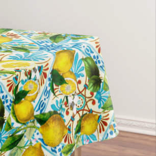 sizilianischer Stil, Sommerkunst, Zitronen Tischdecke