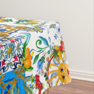 sizilianischer Stil, Sommerkunst, Zitronen Tischdecke