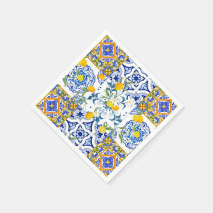 sizilianischer Stil, sommerliche Kunst Serviette