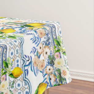 sizilianischer Stil, sommerliche Kunst, Zitronen Tischdecke