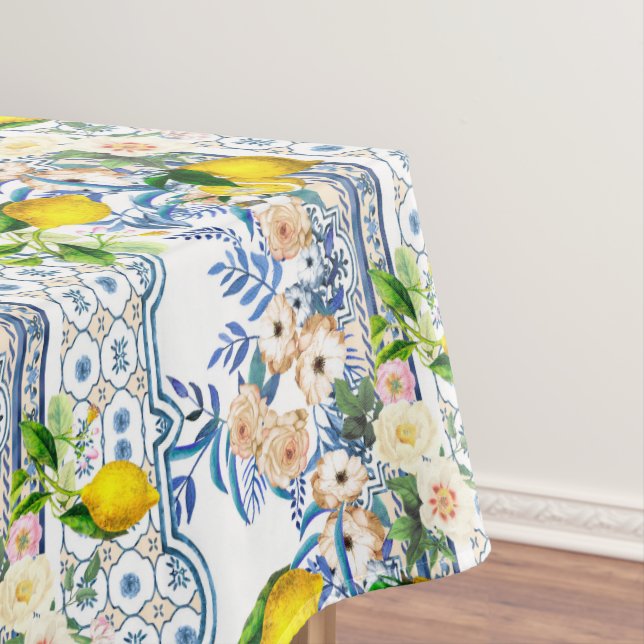  sizilianischer Stil, sommerliche Kunst, Zitronen Tischdecke (Beispiel)