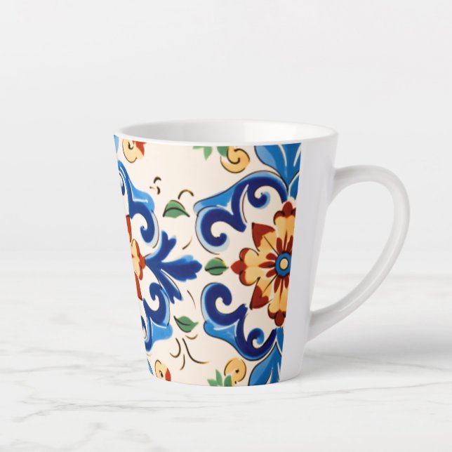 Sizilianisches Fliesenmuster Milchtasse (Rechts)