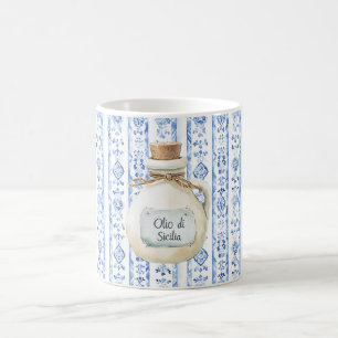 Sizilianisches italienisches rustikales blaues Oli Kaffeetasse