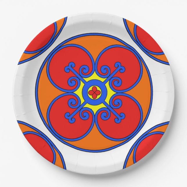 Sizilianisches Mittelmeer-Design Pappteller (Vorderseite)