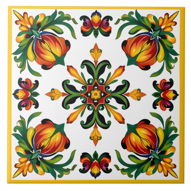 sizilianisches Muster Fliese (Vorderseite)