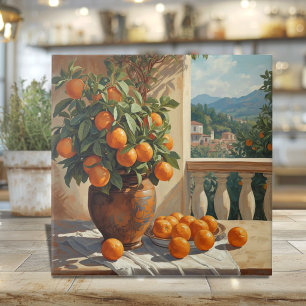 Sizilianisches Orangenbaum-Kachelbild mit Balustra Fliese