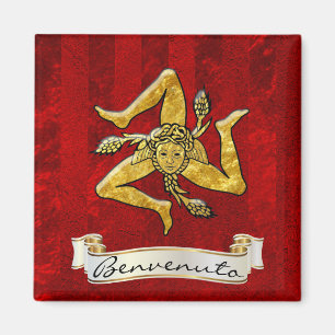 Sizilianisches Trinacria Benvenuto Magnet