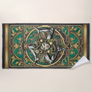 Sizilianisches Trinacria-Design Strandtuch