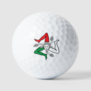 Sizilianisches Trinacria Medusa Emblem italienisch Golfball